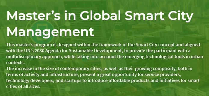 Master’s in Global Smart City Management
